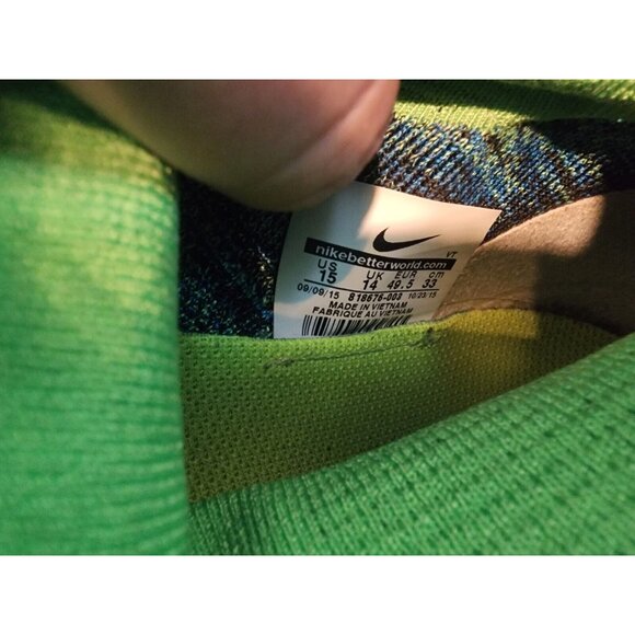 Nike LunarEpic Flyknit “Poison Green” Running Shoes Mens Size 15 818676-003 - Picture 11 of 16